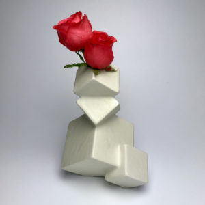 Medium Cubic Vase - White