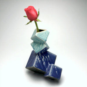 Medium Cubic Vase - Blue