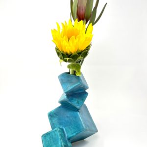 Medium Cubic Vase - Turquoise