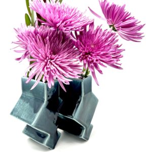 Double Cube Vase - Teal