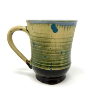 Porcelain Mug - Matte Blue Crystals - 1